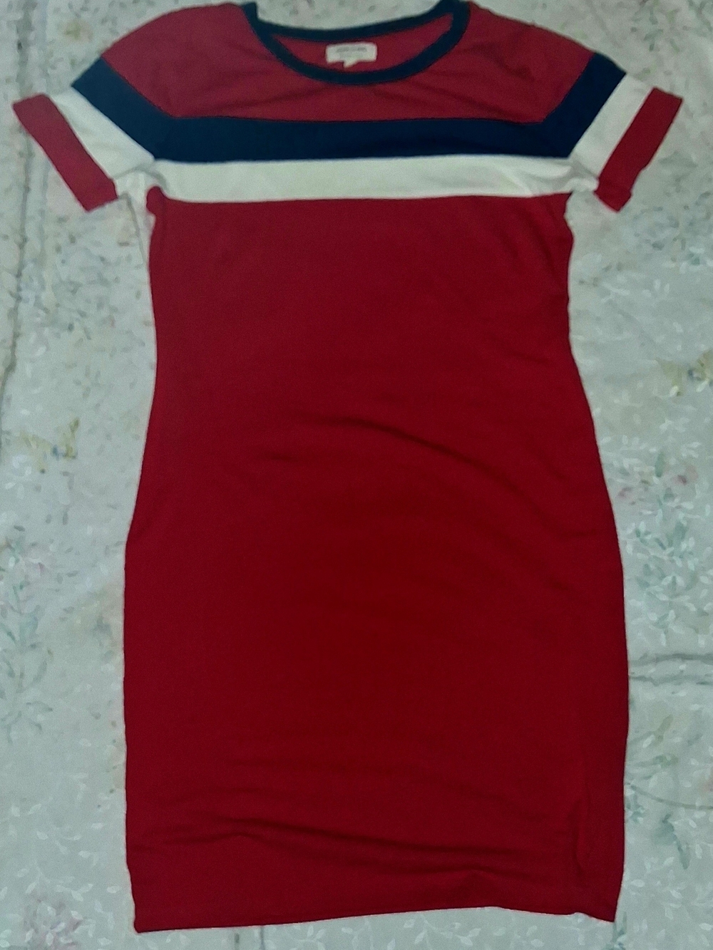 Heart Hips Red, Navy & White Striped Mini Dress